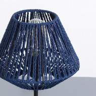 LAMPARA DE MESA XIA CUERDA DE PAPEL-METAL AZUL DN20.5X34CM SEVEN ON DECO