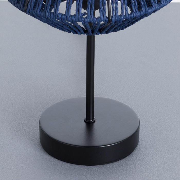 LAMPARA DE MESA XIA CUERDA DE PAPEL-METAL AZUL DN20.5X34CM SEVEN ON DECO