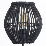 LAMPARA DE MESA KYON METAL-RATTAN NEGRO DN19.5X38CM SEVEN ON DECO