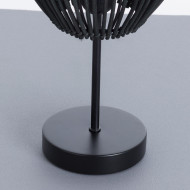 LAMPARA DE MESA KYON METAL-RATTAN NEGRO DN19.5X38CM SEVEN ON DECO