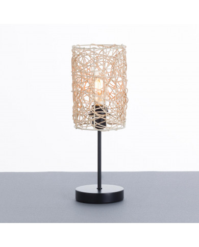 LAMPARA DE MESA MEI METAL-RATTAN NATURAL DN13.5X39.5CM SEVEN ON DECO