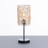 LAMPARA DE MESA MEI METAL-RATTAN NATURAL DN13.5X39.5CM SEVEN ON DECO