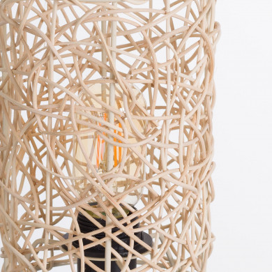 LAMPARA DE MESA MEI METAL-RATTAN NATURAL DN13.5X39.5CM SEVEN ON DECO