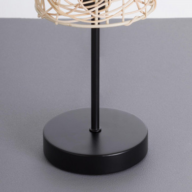 LAMPARA DE MESA MEI METAL-RATTAN NATURAL DN13.5X39.5CM SEVEN ON DECO