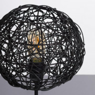 LAMPARA DE MESA LIAN METAL-RATTAN NEGRO DN23X37CM SEVEN ON DECO