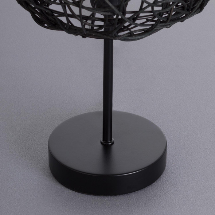 LAMPARA DE MESA LIAN METAL-RATTAN NEGRO DN23X37CM SEVEN ON DECO