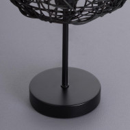 LAMPARA DE MESA LIAN METAL-RATTAN NEGRO DN23X37CM SEVEN ON DECO