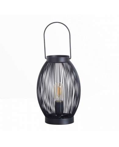 LAMPARA DE MESA SHUN HIERRO NEGRO DN18X28.5CM SEVEN ON DECO