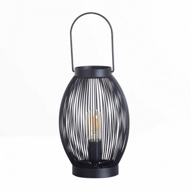 LAMPARA DE MESA SHUN HIERRO NEGRO DN18X28.5CM SEVEN ON DECO