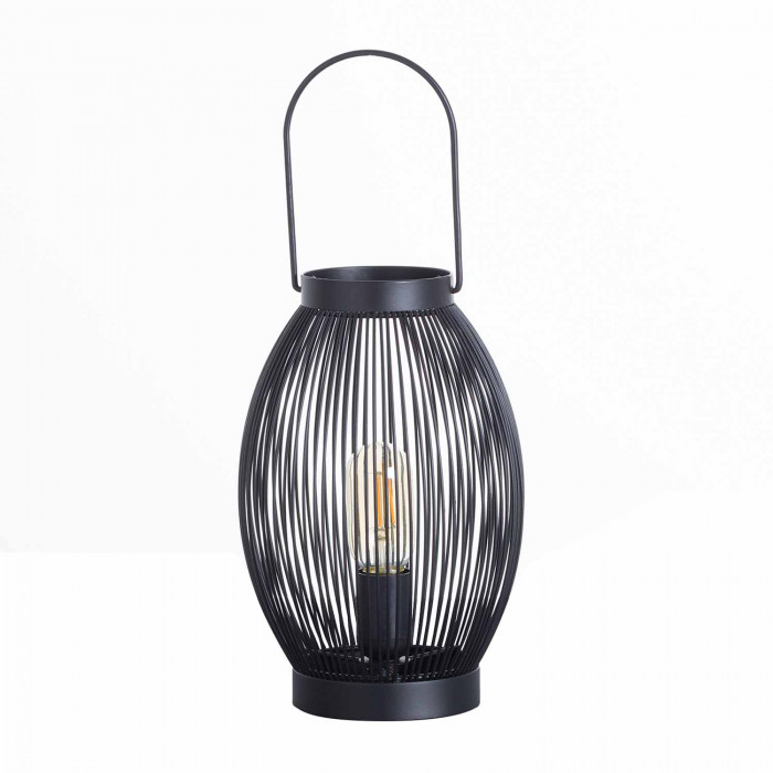 LAMPARA DE MESA SHUN HIERRO NEGRO DN18X28.5CM SEVEN ON DECO