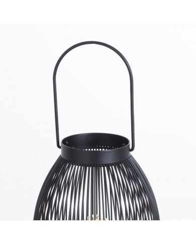 LAMPARA DE MESA SHUN HIERRO NEGRO DN18X28.5CM SEVEN ON DECO