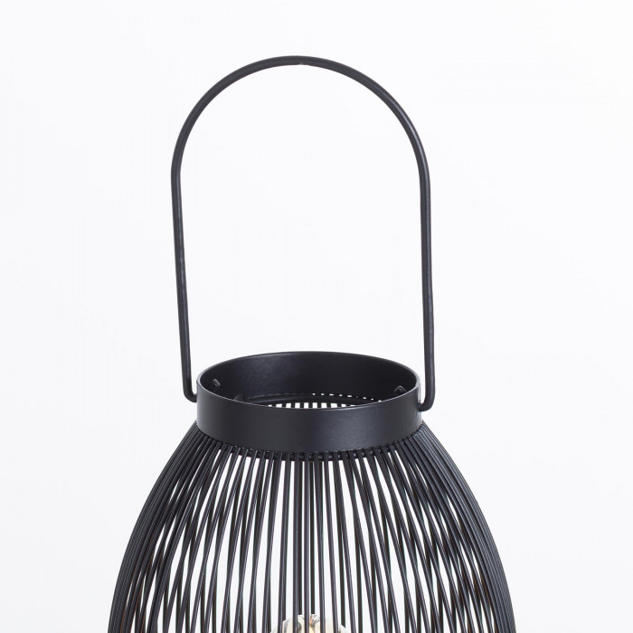 LAMPARA DE MESA SHUN HIERRO NEGRO DN18X28.5CM SEVEN ON DECO