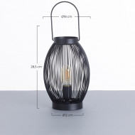 LAMPARA DE MESA SHUN HIERRO NEGRO DN18X28.5CM SEVEN ON DECO