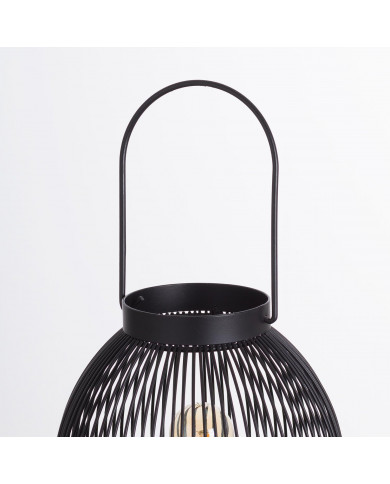 LAMPARA DE MESA KAI HIERRO NEGRO DN20X24.5CM SEVEN ON DECO