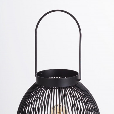 LAMPARA DE MESA KAI HIERRO NEGRO DN20X24.5CM SEVEN ON DECO