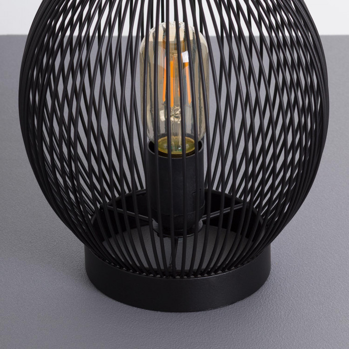 LAMPARA DE MESA KAI HIERRO NEGRO DN20X24.5CM SEVEN ON DECO