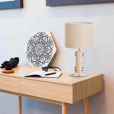 LÁMPARA DE SOBREMESA 55*DN30CM NEGRO SEVEN ON DECO