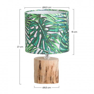 LÁMPARA DE SOBREMESA 27.3*DN16.5CM NEGRO SEVEN ON DECO