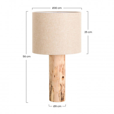 LÁMPARA DE SOBREMESA 55.5*DN30 CM NEGRO SEVEN ON DECO