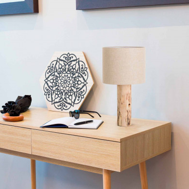 LÁMPARA DE SOBREMESA 55.5*DN30 CM NEGRO SEVEN ON DECO