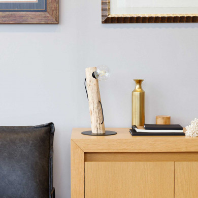 LÁMPARA DE SOBREMESA 36.7*20.5CM NEGRO SEVEN ON DECO