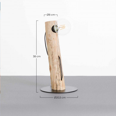 LÁMPARA DE SOBREMESA 36.7*20.5CM NEGRO SEVEN ON DECO