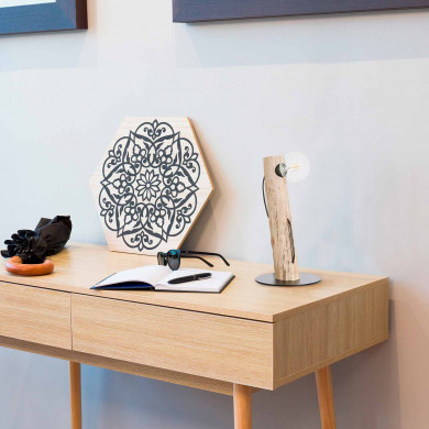 LÁMPARA DE SOBREMESA 36.7*20.5CM NEGRO SEVEN ON DECO