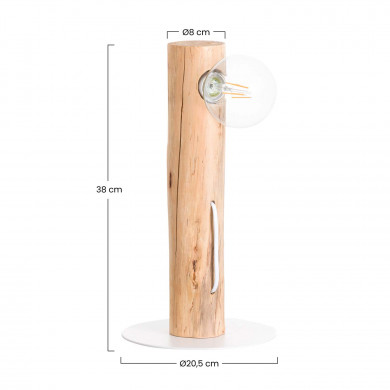 LÁMPARA DE SOBREMESA 38 CM BLANCO SEVEN ON DECO