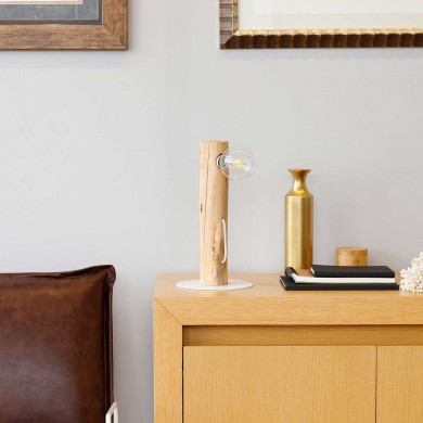 LÁMPARA DE SOBREMESA 38 CM BLANCO SEVEN ON DECO