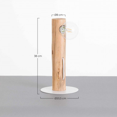 LÁMPARA DE SOBREMESA 38 CM BLANCO SEVEN ON DECO