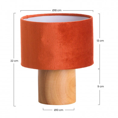 LÁMPARA DE SOBREMESA 22*DN18CM BLANCO SEVEN ON DECO