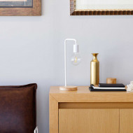 LÁMPARA DE SOBREMESA 43CM BLANCO SEVEN ON DECO