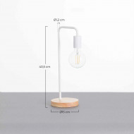 LÁMPARA DE SOBREMESA 43CM BLANCO SEVEN ON DECO