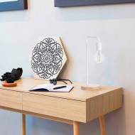 LÁMPARA DE SOBREMESA 43CM BLANCO SEVEN ON DECO