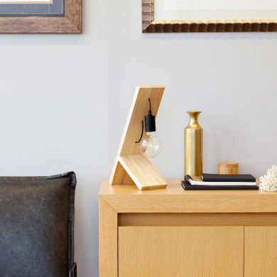 LÁMPARA DE SOBREMESA 41.5CM NEGRO SEVEN ON DECO