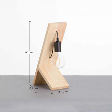 LÁMPARA DE SOBREMESA 41.5CM NEGRO SEVEN ON DECO