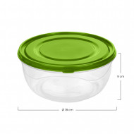 PACK 10 RECIPIENTE HERMETICO REDONDO COLORES SURTIDOS (18x9cm) 1,4L