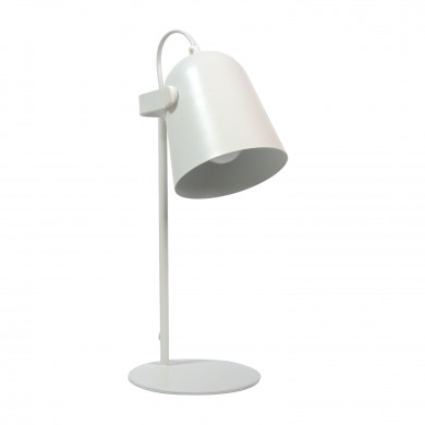 LAMPARA METALIZADA BLANCA 34.5CM SEVEN ON DECO