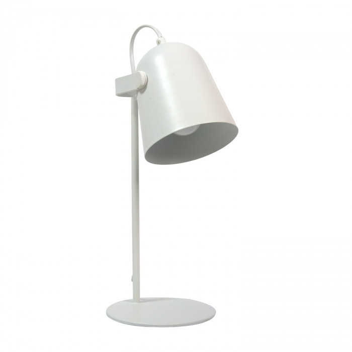 LAMPARA METALIZADA BLANCA 34.5CM SEVEN ON DECO
