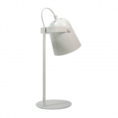 LAMPARA METALIZADA BLANCA 34.5CM SEVEN ON DECO