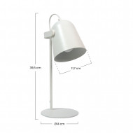 LAMPARA METALIZADA BLANCA 34.5CM SEVEN ON DECO