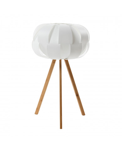 LAMPARA DE MESA BUANA BLANCA 32,5X32,5X55CM SEVEN ON DECO