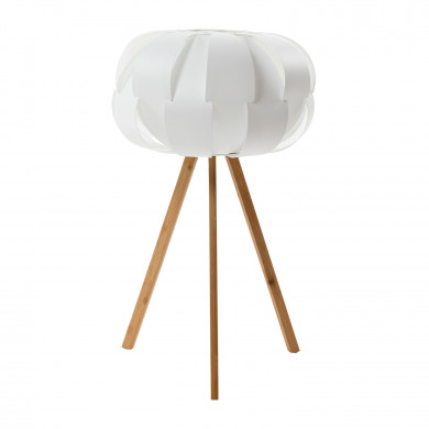 LAMPARA DE MESA BUANA BLANCA 32,5X32,5X55CM SEVEN ON DECO