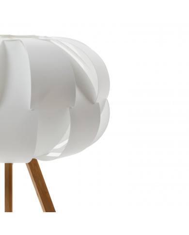 LAMPARA DE MESA BUANA BLANCA 32,5X32,5X55CM SEVEN ON DECO