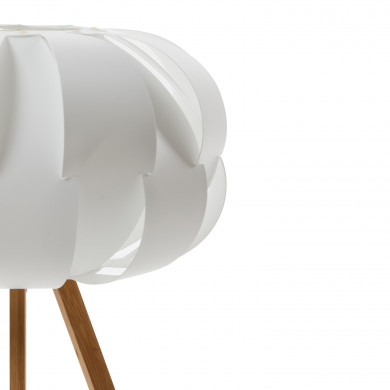 LAMPARA DE MESA BUANA BLANCA 32,5X32,5X55CM SEVEN ON DECO