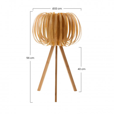 LAMPARA DE MESA KUSUMA CREMA 33X33X52CM SEVEN ON DECO