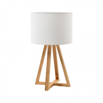 LAMPARA DE MESA EKO BLANCA 25X25X44CM SEVEN ON DECO