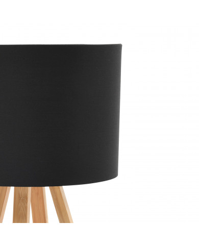 LAMPARA DE MESA EKO NEGRA 25X25X44CM SEVEN ON DECO