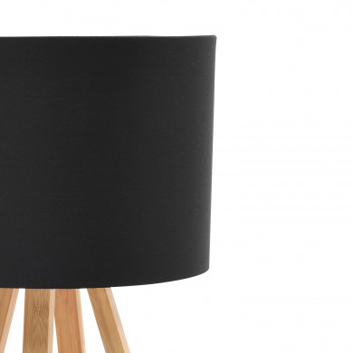 LAMPARA DE MESA EKO NEGRA 25X25X44CM SEVEN ON DECO