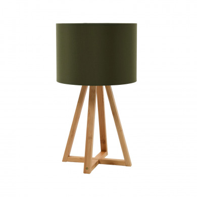 LAMPARA DE MESA EKO VERDE 25X25X44CM SEVEN ON DECO